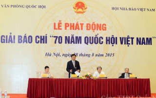 Thể lệ Giải báo chí “70 năm Quốc hội Việt Nam”